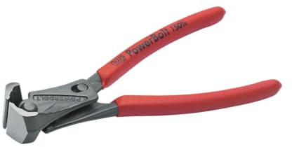 NWS 1311-12-200-SB Number 1311-12 PowerBolt Heavy Duty Lever End Cutting Nipper, Silver/Red, 200 mm