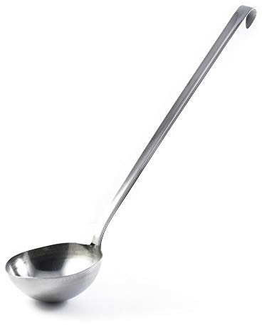 Mestolo cucina, acciaio inox, misura 9 cm, 33,5x8,9x8,9 cm