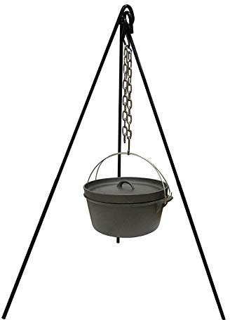 Cuisiland 48 Heavy Duty Camping Tripod Campfire Cooking Dutch Oven Tripod Adjustable Grill Tripod for Outdoor Campfire Cooking Camping, Picnic