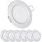 acegoo 12V LED Recessed Mount Ceiling Light, 2.5W 6 Pack CRI 93 Caravan Boat Downlight Spot Lights for Camper Van Cabin Truck Motorhome Sailboat Under Cabinet Kitchen Bathroom, Silver 5000K