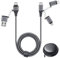 Multi Cavo di Ricarica, Cavo USB C PD 60W Ricarica Rapida USB A Type-C a Lightning Type-C Micro Nylon Intrecciato Multiplo Cavetto Compatibile con iPhone Galaxy Huawei Honor Xiaomi Pixel OnePlus(1M)