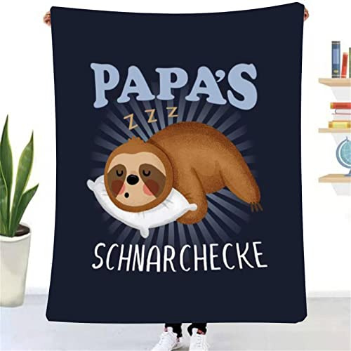 ZUCZUG Kuscheldecke Flauschige Personalisierte Geschenke Faultier Decke An Meinen Papa, Vatertag Thanksgiving Geburtstagsgeschenk für Bester Papa, Super Weiche Flanelldecke Wohndecke Schlafdecke