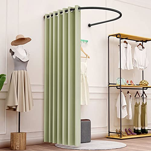 Mobile Dressing Changing Room U-Type Track Locker Room Wall-Mounted Fitting Room Simple Sun Shade for Office Outdoor Activities (Color 1 100X95CM)
