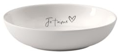 Villeroy & Boch - Statement coppa piana je t'aime, ⌀18 cm, porcellana Premium, bianco