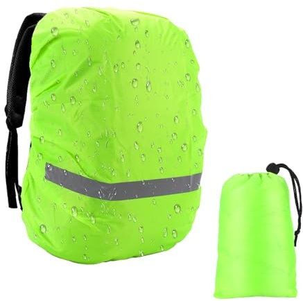YiliYa 2 Pièces Housses de Pluie Imperméables pour Sac à Dos,Housse de Pluie pour Sac à Dos Réfléchissant Étanche Anti-Poussière pour Camping Randonnée Voyage Cyclisme