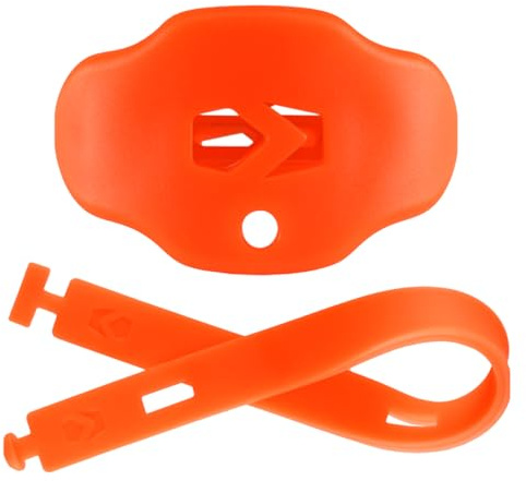 SLEEFS Kids Football Mouth Guard - Kids Mouthguard with Strap - Lip/Teeth Protector Mouthpiece - No Boil, Maximum Air Flow, for All Sports - Orange