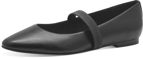 MARCO TOZZI Damen Ballerinas mit Riemen Spitz, Schwarz (Black), 38 EU