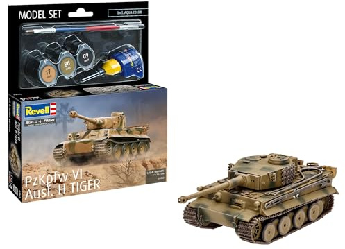 Revell Modellbausatz PzKpfw. IV Ausf.H | Rückgrat der deutschen Panzerverbände im WWII | Maßstabsgetreue Nachbildung mit originalgetreuen Details und realistischen Ketten | Inklusive Kleber und Pinsel