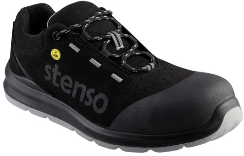 Jett Black Low MF S1PL MF ESD Zapatos De Seguridad para Hombre Mujer - Zapatillas Seguridad Impermeable - Calzado Ligero De Seguridad S1 Negro 47