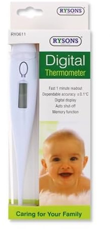 Digital Thermometer - Fast Accurate Body Temperature Reading - Instant Fever Detection Easy To Use - Flexible Tip Medical Grade Thermometer For Adults Kids Babies Hygienic Reliable Temperature Monitor