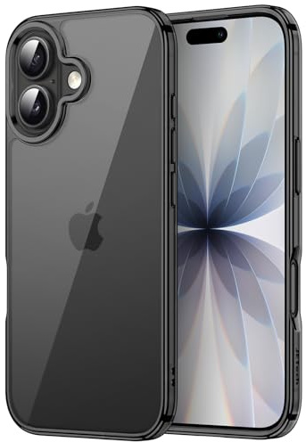 JETech Hülle für iPhone 17, Anti-Vergilbung, Schwarz | Stoßschutz, Kratzfeste Harte PC-Rückseite, Robuster Transparenter TPU-Rahmen