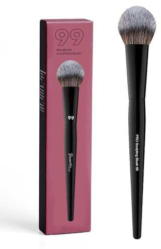 Bueart Design PRO Sculpting Blush Makeup Brush 99 with Ultra-soft Dense bristles for Precise Blush,Contour,Powder,Cream Blush Application