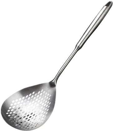 Elnwnnkc Cucchiaio A Fessura in Acciaio Inossidabile per Cucinare E Friggere Schiumarola da Cucina Antiruggine Scolapasta per Brodo Vegetale Scolapasta