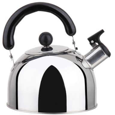 YBM Home Stainless Steel Stovetop Whistling Tea Kettle 2L with Handle, Induction Compatiable - Silver 2 Liter