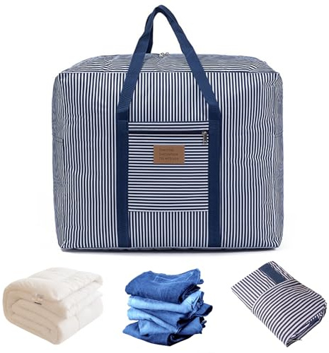 DGN 90L Gran Bolsa de Almacenamiento Transporte y Almacenaje, 60 x 50 x 30 cm Impermeable Oxford 600D Bolsas de Mudanza, con Cremallera Doble y Asas, para Guardar Ropa Sabanas Mantas y Edredones, | Impermeable Oxford 600D Bolsas de Mudanza, con Cremallera Doble y Asas, para Guardar Ropa Sabanas Mantas y Edredones,