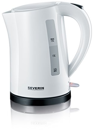 SEVERIN Wasserkocher, kompakt und leistungsstark, 1,5 L, 2.200 W, Kunststoff, weiß, WK 3494