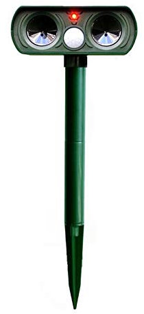 Repellente a ultrasuoni, Drillpro Pest Repeller solare/ultrasonico per animali gatto, cane, volpe, cervo, roditori Repeller per fattoria