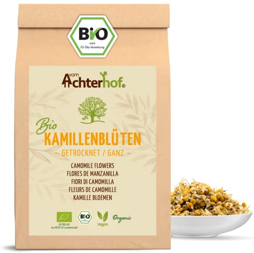 Flores de manzanilla ecológicas 500g | enteras y secas | en calidad ecológica | té de manzanilla de flores enteras | 100% natural | sabor ligeramente amargo y delicado | vom Achterhof