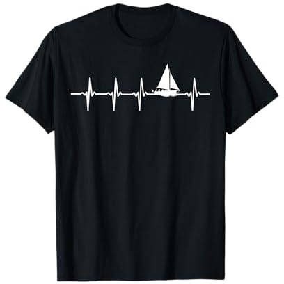 Sailing Heartbeat - Sailboat Sailor T-Shirt