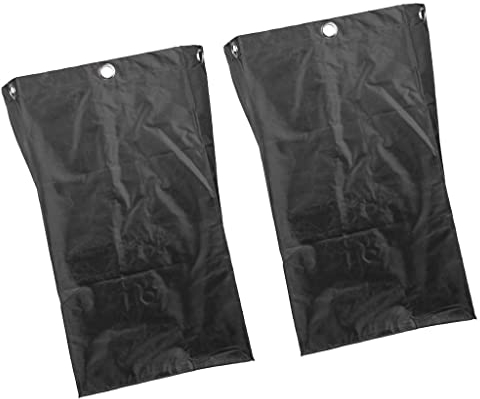 Milageto 2x Replacement Bag for Laundry Hamper Truck Trolley Cart with Grommets Black