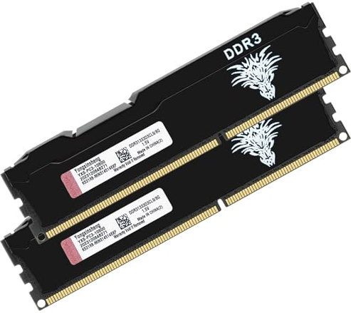 DDR3 16GB Kit (8GBx2) Desktop RAM 1333MHz PC3-10600 UDIMM Non-ECC Unbuffered 1.5V 2Rx8 Dual Rank 240 Pin CL9 PC Computer Memory Upgrade Module (Black)