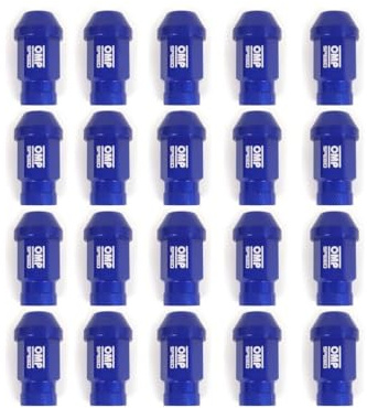 OMP Speed Juego de 20 Tuercas de Aluminio M14X1.5 Llave de 19 Largo 40mm Color Azul de Aluminio 7075