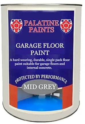 Palatine Paints Garage Floor Paint - Polyurethane based (Tile Red, 5 Litre)