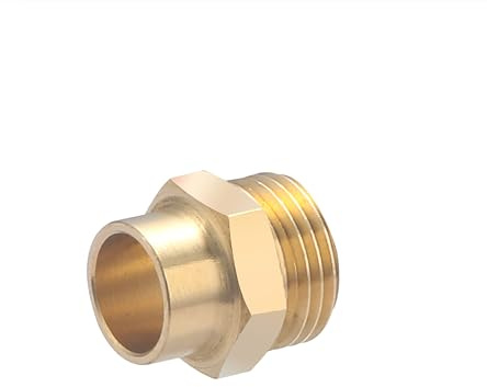 Racor de latón para soldar Ø14 - rosca macho 1/2 | Pack de 10 unidades | Conexión resistente y duradera | Ideal para instalaciones de fontanería y calefacción | Fácil instalación | QUICK PLOMBERIE