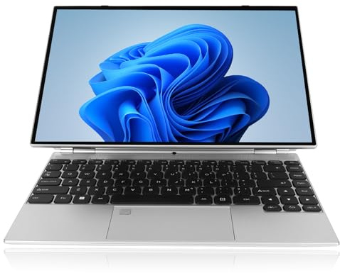 Dpofirs 2023 Nouvel Ordinateur Portable à écran Tactile HD 14 Pouces, Ordinateur Portable avec 16 Go de, pour N5105 Quad Core, 2,0 GHz, jusqu'à 2,9 GHz, Déverrouillage par (16 Go + 1