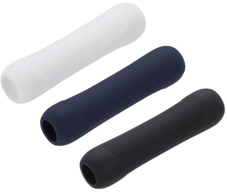 sourcing map 3pcs Pen Grip Silicone Case Silicone Ergonomic Design Sleeve Holder for 1st and 2nd Generation Stylus Pens, White Black Blue