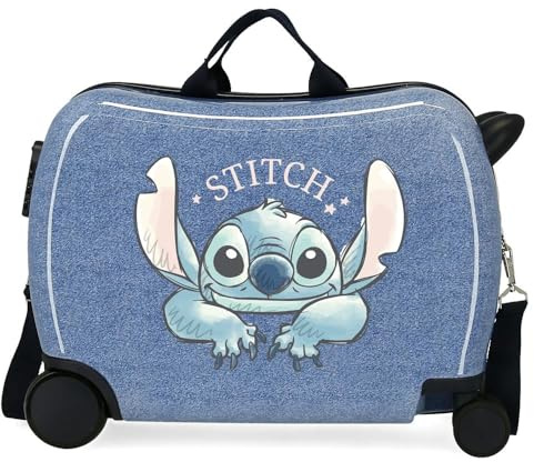 Disney Stich Dance it out Valigia per Bambini Blu 50x38x20 cm Rigida ABS Chiusura a Combinazione Laterale 34L 1,8 kg 2 Ruote Bagaglio a Mano