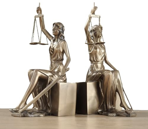 WXMYOZR Lady Justice Statue Dekorative Buchstützen Skulptur für Haus und Büro Dekor, perfekt für Anwälte und Jura Studenten 10inch