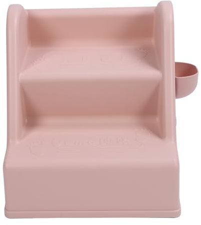 2 Stufenhocker, Kindertöpfchenhocker, Stabile Basis, Badezimmer, Platzsparender Aufbewahrungskorb (PINK)
