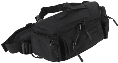 Sac banane d'extérieur, grande capacité de stockage de partition réglable ceinture de sport sac banane pour course à pied, Noir