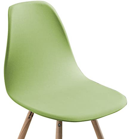 Skandinavische Stretchhussen für Esszimmerstühle, Stuhlhussen für Küche, modern, skandinavische Esszimmerstuhlhussen, elastische Stuhlschoner für Esszimmer, stilvolles Fell, 4er-Set, Gelb / Grün