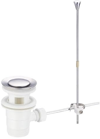 Bouchon de lavabo pratique pour salle de bain avec mécanisme de traction de trop-plein pour un usage domestique