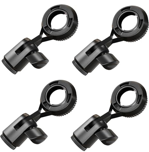 Vaguelly 4stücke Mikrofon Clips Mit Drehung Universeller Mikrofonhalter Für Desktop-anwendungen Für Podcasts Präsentationen Und Video-chats Stabiler Langlebiger Mikrofonständer Mit