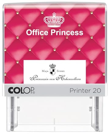 COLOP Bürostempelset, Printer 20 DIY Set, Stempel zum selber setzen, inkl. Typenset und Icons, Prinzessin Maja von Hohenzollern