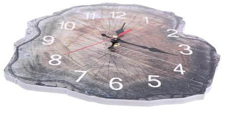 Cabilock Reloj de Pared Silencioso de Madera Anillo Anual Reloj Decorativo Hogar de para Sala de Decoración de Pared
