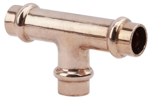 BOUTTÉ – Té égal à sertir pour tube cuivre, laiton haute qualité, raccord plomberie et chauffage, installation rapide et étanchéité garantie (Ø14)