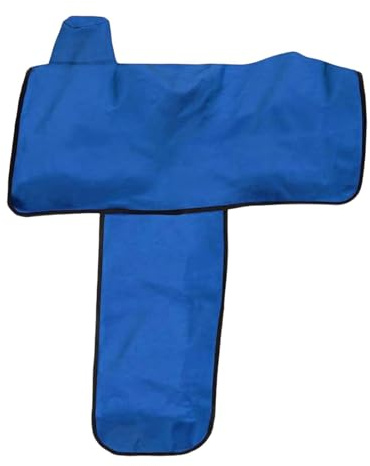 Jiuvaso Housse de Selle pour équitation Western, Sac de Transport étanche, Bleu