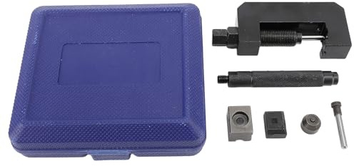ZONIZFORCEAL Juego de Cortacadenas y Remachado, Herramienta Profesional para Cadenas 520 525 530, Kit de Instalación y Extracción con Yunque Giratorio y 5 Accesorios, Acero Resistente