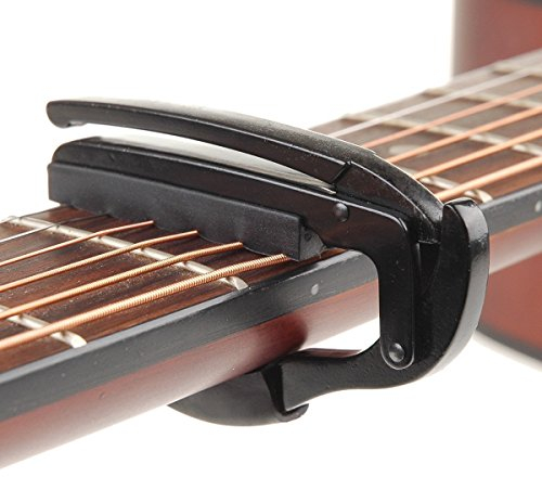 Kcopo Gitarren Capo, Schwarz, Metall oder Kunststoff, Gummi, Gitarre, Zubehör