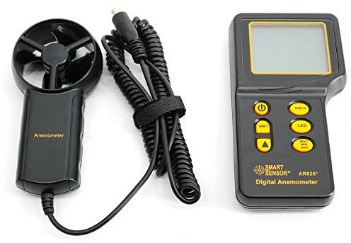 Graigar AR826+ Anemometro portatile digitale misuratore del volume d'aria anemometro tester elettronico della velocità del vento