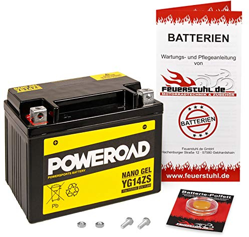 Gel-Batterie für Honda NC 750 X, 2016-2018 (RC90) wartungsfrei, einbaufertig, startklar, inkl. 7,50€ Pfand