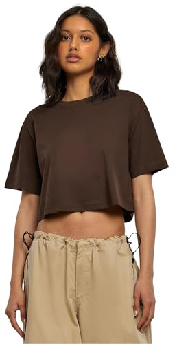 Urban Classics Dam T-Shirt Ladies Short Oversize Tee i olika färger, storlek XS – 5XL, BRUN, XXL