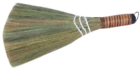 TOPPERFUN Strohbesen Hexenbesen Besen mit Bambusstiel Hausbesen Pinsel miniaturen holzpinsel Reinigungsbesen Schreibtisch Staubbesen Miscanthus Staubbürste Pole Kleiner Besen Staubtuch