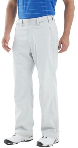 fit space Golf Climastorm Permanent Rain Pants Waterproof 20K Lightweight Performance Sporty Trousers (Grey, Large)