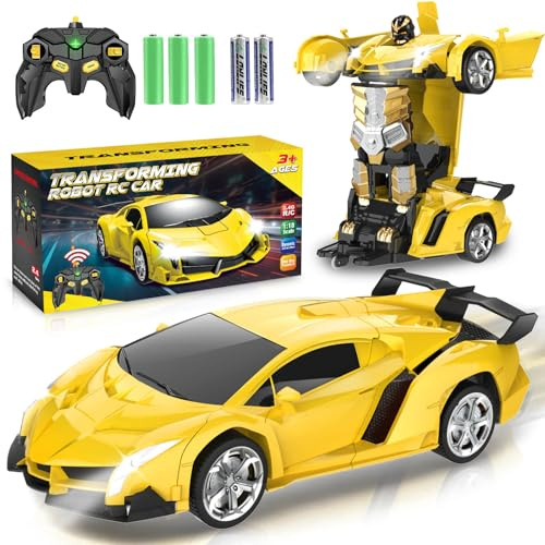 Chridark Ferngesteuertes Auto Transformator Spielzeug Transform RC Auto Roboter für Kinder Geschenk für 3-8 Jahre Mädchen Junge Spielzeug Geburtstag Kinderspielzeug
