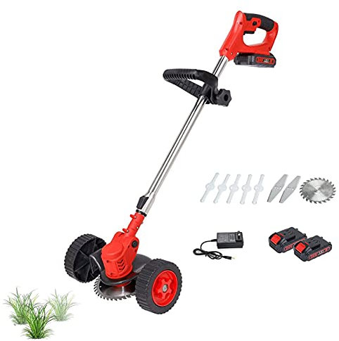 Extracteur de mauvaises herbes électrique 850 W – Portable avec roues pour jardin extérieur – Outil réglable/rotatif pour pelouse, patio, allée – Longue poignée pour un nettoyage facile entre les
